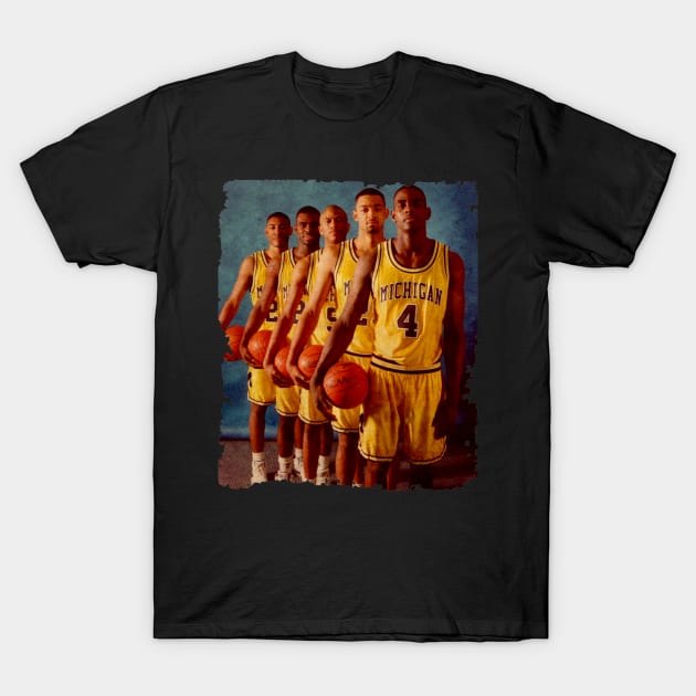 Vintage Basketball Team T-Shirt by SAVELS